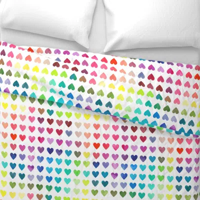 Spoonflower Colour Chart Hearts Wide Cotton Sateen 3.5 oz 26" X 20" Standard Knife Edge