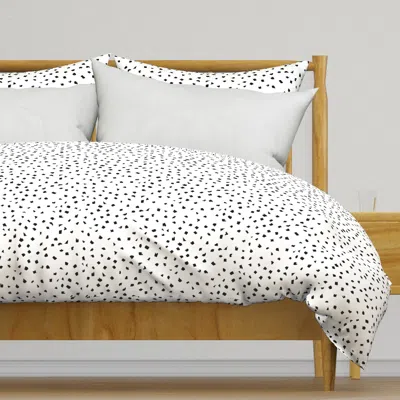 Spoonflower Confetti Dots Black White Duvet Cover