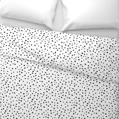 Spoonflower Confetti Dots Black White Wide Cotton Sateen 3.5 oz 26" X 20" Standard Knife Edge