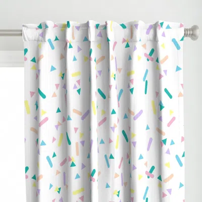 Spoonflower Confetti In White Curtain Panel