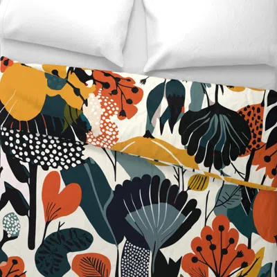 Spoonflower Contmporary Nature Pattern Wide Cotton Sateen 3.5 oz 26" X 20" Standard Knife Edge
