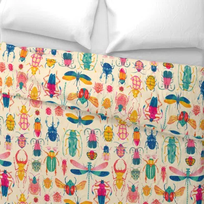 Spoonflower Cool Bugs Wide Cotton Sateen 3.5 oz 26" X 20" Standard Knife Edge