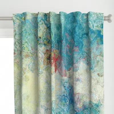 Spoonflower Cool Cucumber Abstract Curtain Panel