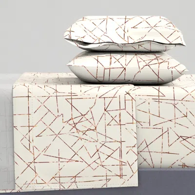 Spoonflower Copper Angles Corners And Lines King Sheet Set