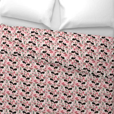 Spoonflower Corgi Christmas Cute Tri Colored Corgis Cute Xmas Holiday Cute Corgis Euro Pillow Sham