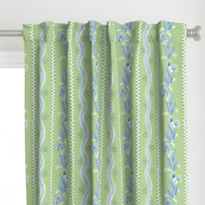 Spoonflower Cornflower On Spring Curtain Panel