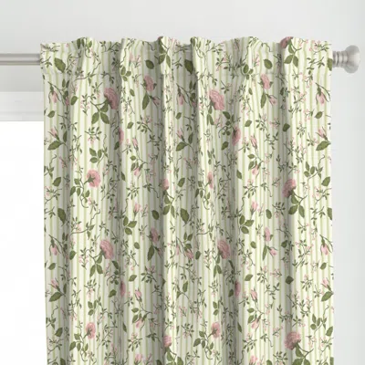 Spoonflower Cottage Garden Spring Curtain Panel