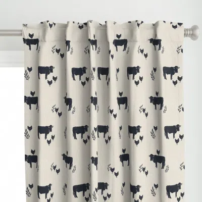 Spoonflower Cow And Chicken Besties Curtain Panel
