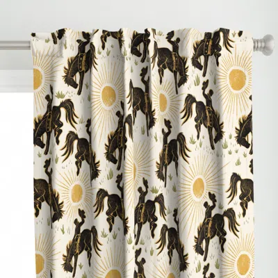 Spoonflower Cowboys And Sunshine - Curtain Panel