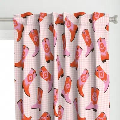 Spoonflower Cowgirl Boots Curtain Panel