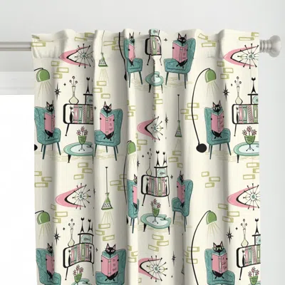 Spoonflower Cozy Cats' Den - Large Curtain Panel