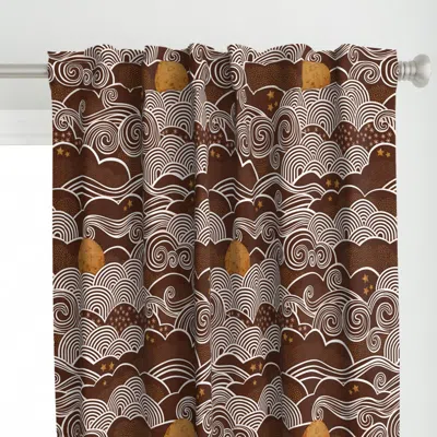 Spoonflower Cozy Night Sky 07 Dark Curtain Panel