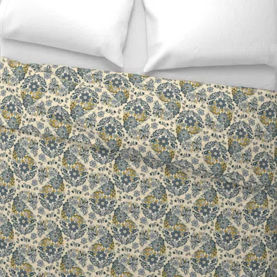 Spoonflower Craft Maximalism Floral Filled Paisley All Directional- Mist King Pillow Sham