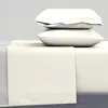Spoonflower Cream Solid King Sheet Set