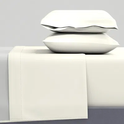Spoonflower Cream Solid King Sheet Set