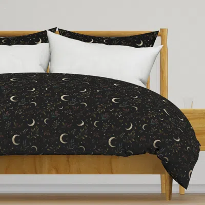Spoonflower Crescent Moon Garden Duvet Cover