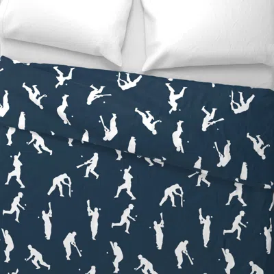 Spoonflower Cricket Players 2 Wide Cotton Sateen 3.5 oz 26" X 20" Standard Knife Edge