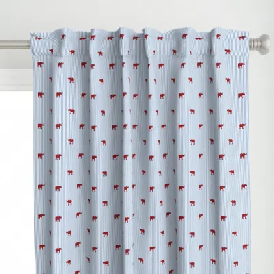 Spoonflower Crimson And Grey Team Curtain Panel
