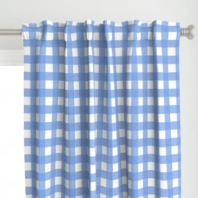 Spoonflower Cross Hatch Plaid Light Curtain Panel