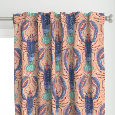 Spoonflower Crustacean Core Painterly Curtain Panel