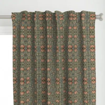 Spoonflower Crysanthemums And Curtain Panel