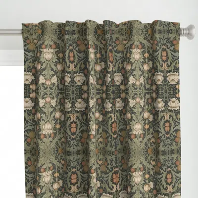 Spoonflower Crysanthemums And Curtain Panel