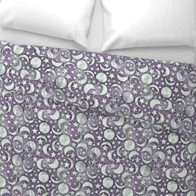 Spoonflower Crystal Moon Faded Purple King Pillow Sham