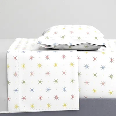 Spoonflower Custom Blaire 5 Color Stars And Dots Copy Twin Sheet Set