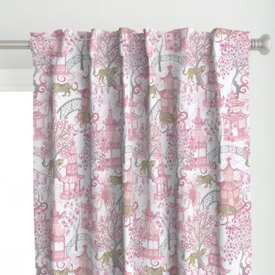 Spoonflower Custom Blush Pink Bowtie Curtain Panel