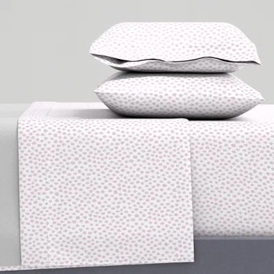 Spoonflower Custom Elizabeth Soft Lilac Spots Queen Sheet Set
