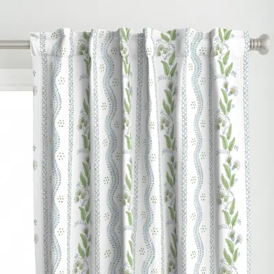 Spoonflower Custom Emma Stripe- Tan Curtain Panel