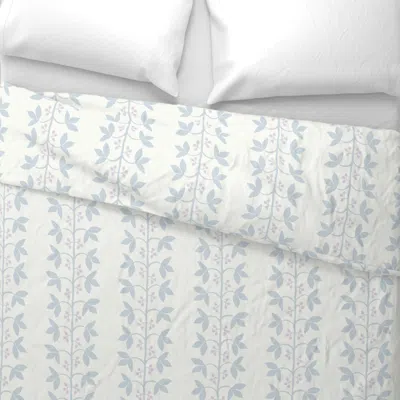 Spoonflower Custom Ice Blue Lilac Vine Wide Cotton Sateen 3.5 oz 26" X 20" Standard Knife Edge