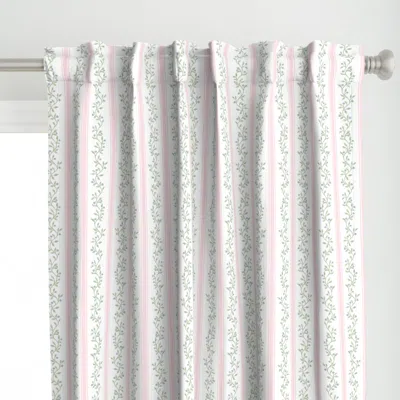 Spoonflower Custom Libby Stripe Pale Curtain Panel