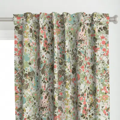 Spoonflower Custom Marbled Terracotta Curtain Panel