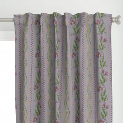 Spoonflower Custom Pamela Emma Stripe Curtain Panel
