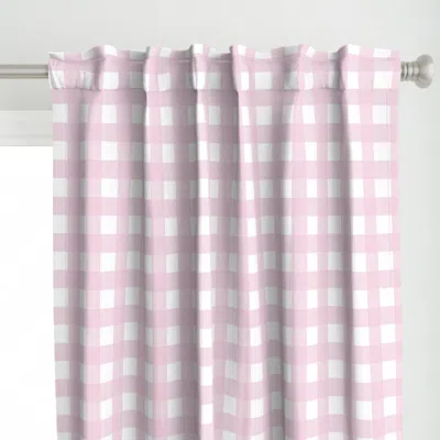 Spoonflower Custom Pink On White Curtain Panel