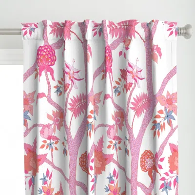 Spoonflower Custom Pink Orange And Curtain Panel