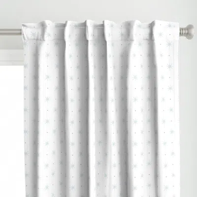 Spoonflower Custom Red And Bluette Curtain Panel In White