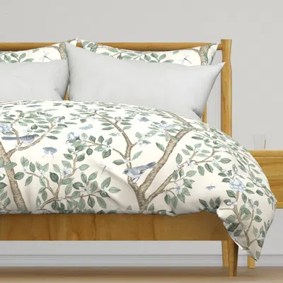 Spoonflower Custom Silver Spruce Tan And Duvet Cover