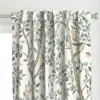 Spoonflower Custom Silver Spruce Tan Curtain Panel