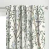 Spoonflower Custom Silver Spruce Tan Curtain Panel