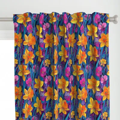 Spoonflower Daffo-dialers Large Curtain Panel