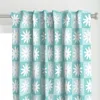 Spoonflower Daisy Checkerboard Blocks Curtain Panel