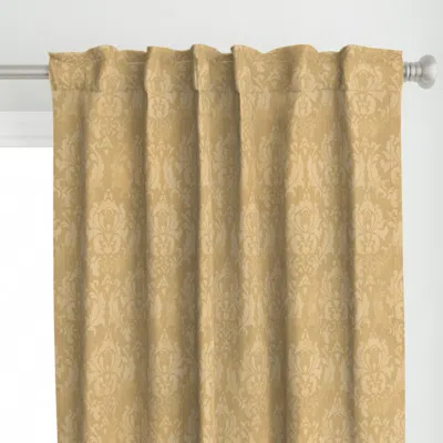 Spoonflower Damask D'or Chaud Curtain Panel