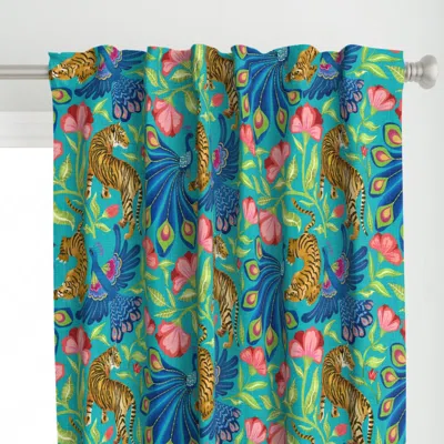 Spoonflower Dance Of The Peacocks And Curtain Panel