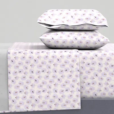 Spoonflower Dancing Ballerina Lilac Mini Full Sheet Set