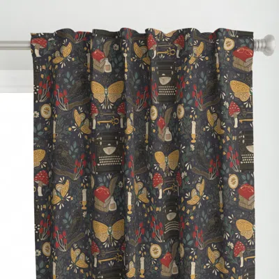 Spoonflower Dark Academia Curtain Panel