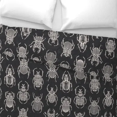 Spoonflower Dark Academy Beetles King Pillow Sham In Black