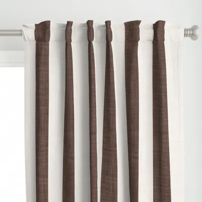 Spoonflower Dark Brown And Warm White Curtain Panel