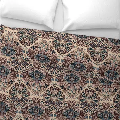 Spoonflower Dark Flower Ornament - Inverted Wide Cotton Sateen 3.5 oz 26" X 20" Standard Knife Edge